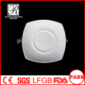 P&T porcelain factory white porcelain dinnerware, flat shape plate, for restaurant use